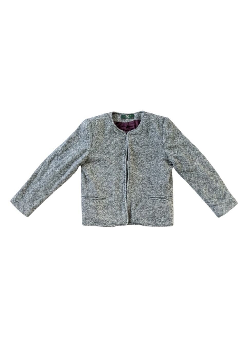 Vintage Orvis Wool Blend Jacket Blazer Women’s 12P Gray Tweed Petite Lined